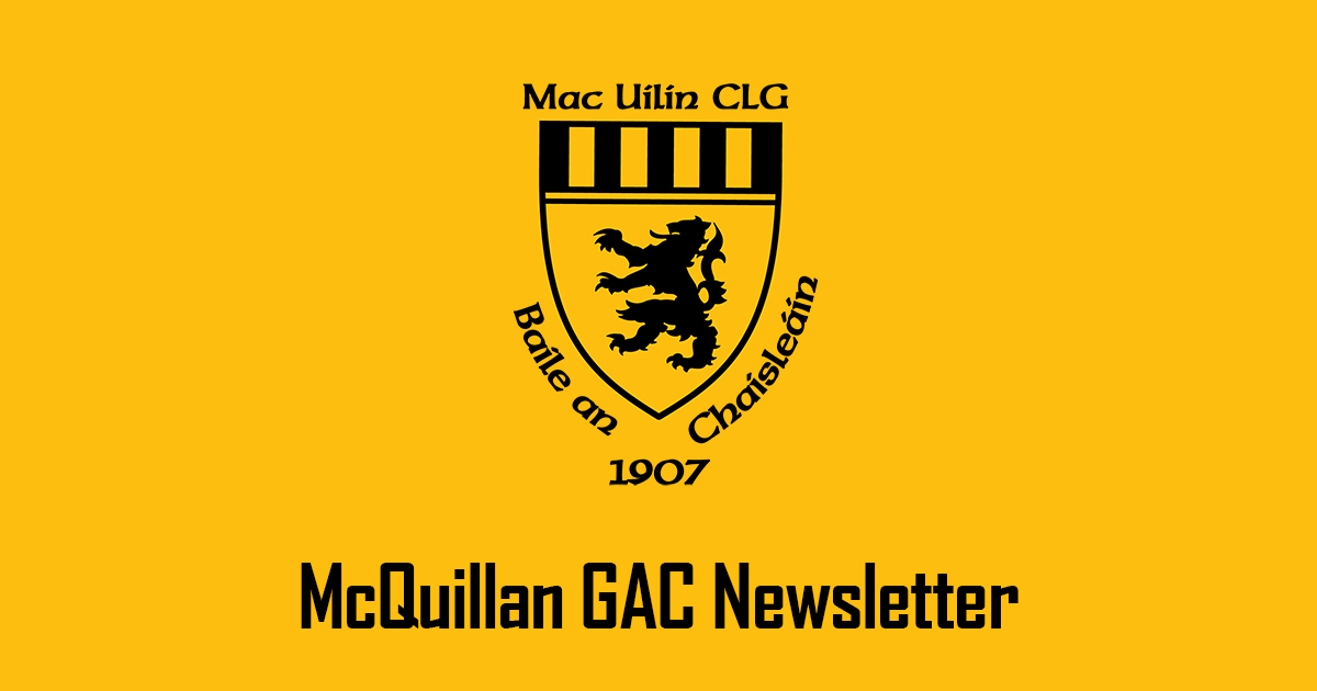 McQuillan GAC Ballycastle launches weekly email newsletter